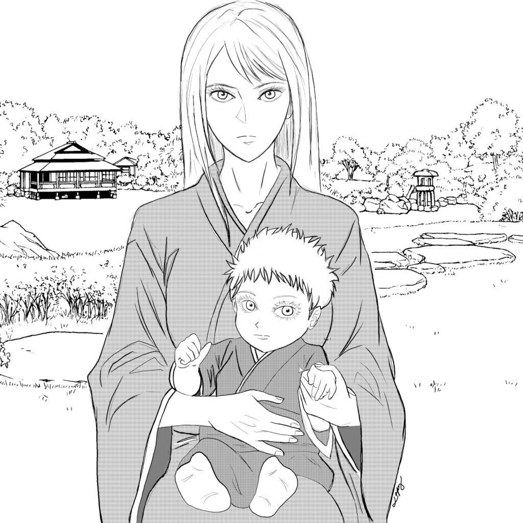 Sayuri With Baby Satoru Gojo