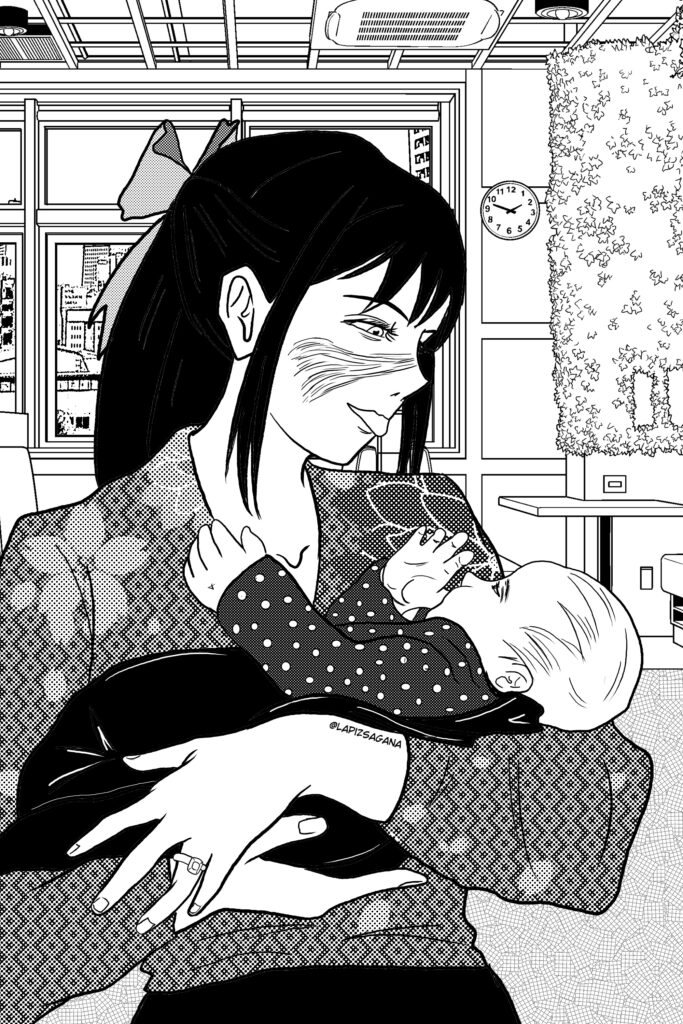 Three Years Utahime Cradling Baby